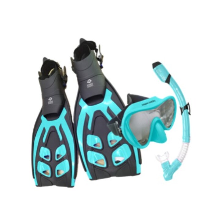 Hawaii Divers Adult Snorkel Set Deep Sea  Snorkel Sets  CLEAR'R