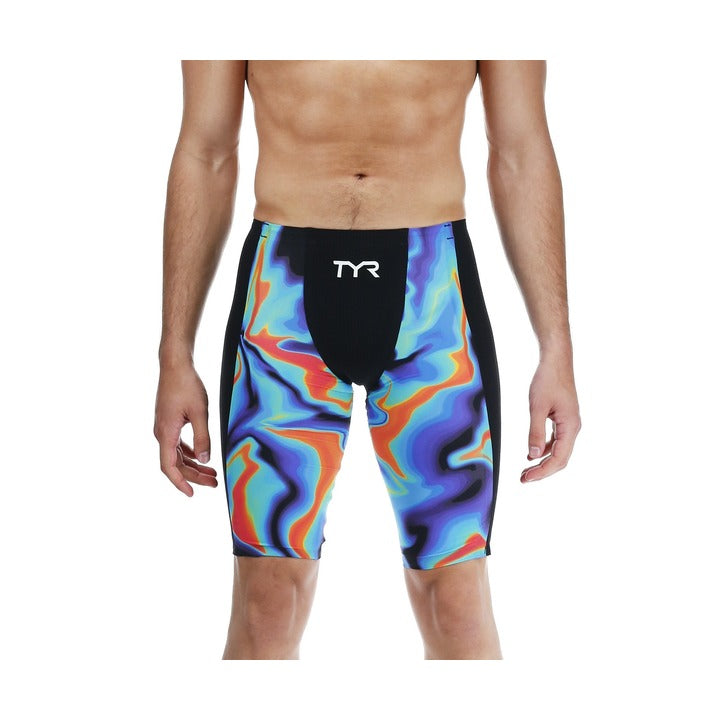 TYR Men's Shockwave High Waist Technical Jammer Swimsuit - Infrared