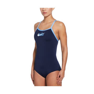 Nike Women's Hydrastrong Signature Swoosh Racerback Low Leg One Piece Swimsuit    Nike