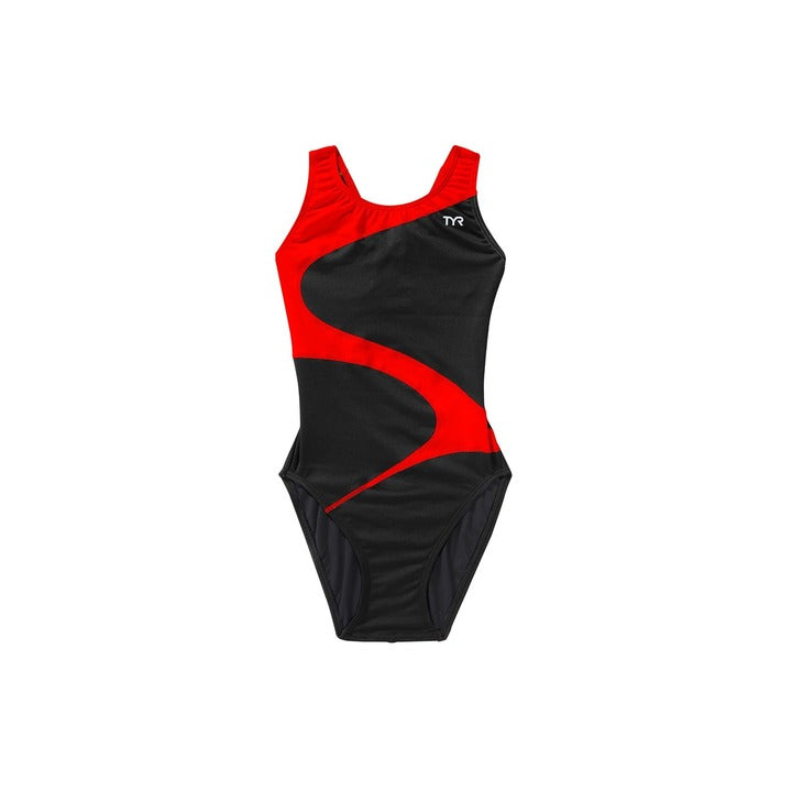 TYR Durafast Elite Girl's Maxfit One Piece Swimsuit - Vanguard Splice  Girls One Piece  Tyr