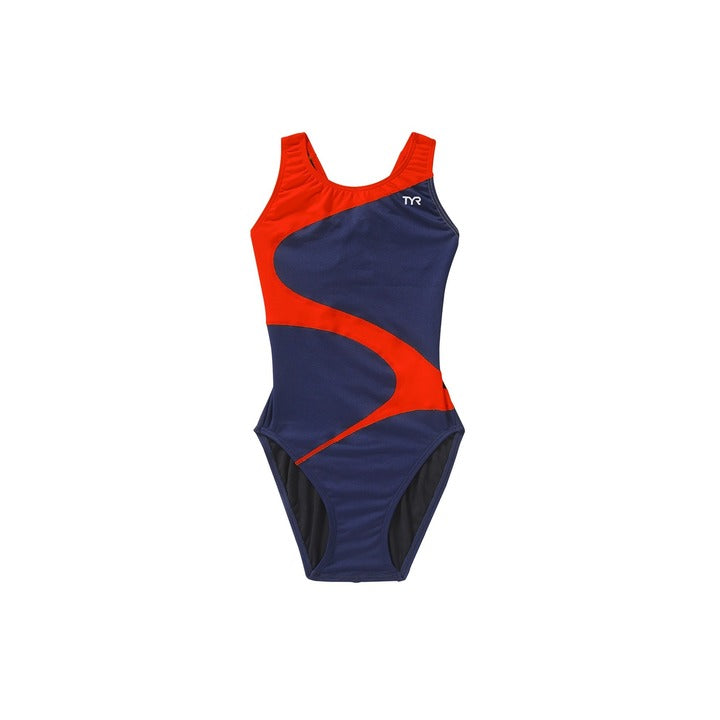 TYR Durafast Elite Girl's Maxfit One Piece Swimsuit - Vanguard Splice  Girls One Piece  Tyr