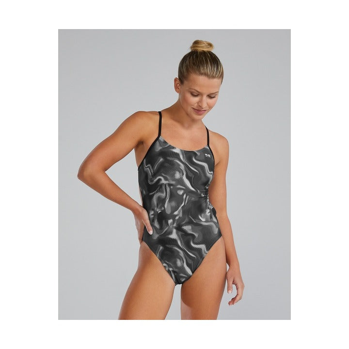 TYR Durafast Elite Women's Cutoutfit One Piece Swimsuit - Waveform  One Piece Swimsuits  Tyr