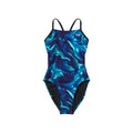 TYR Durafast Elite Girl's Cutoutfit One Piece Swimsuit - Waveform  Girls One Piece  Tyr