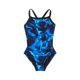 TYR Durafast Elite Girl's Diamondfit One Piece Swimsuit - Waveform    Tyr