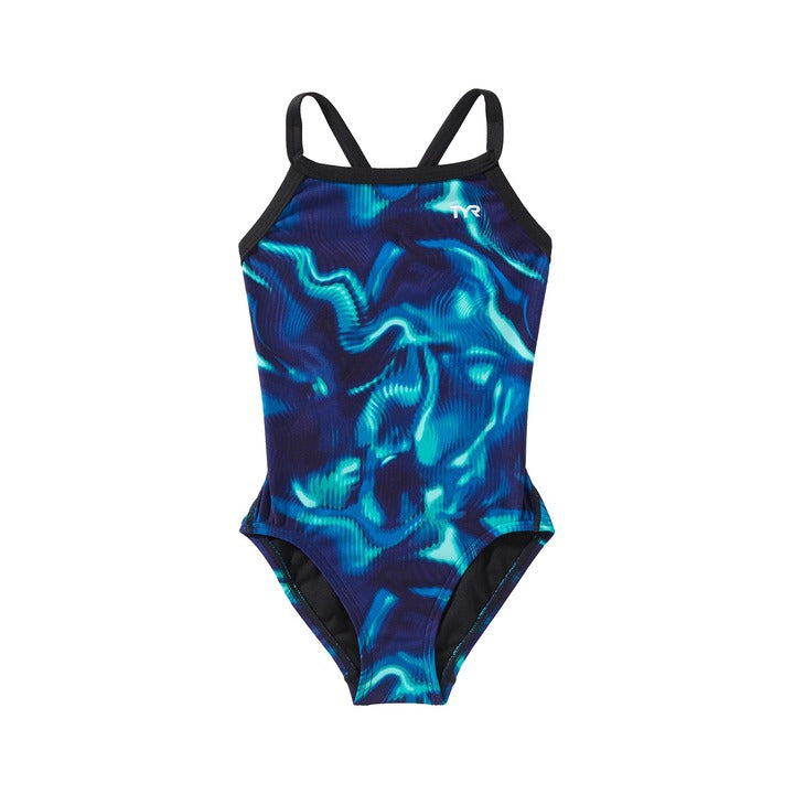 TYR Durafast Elite Girl's Diamondfit One Piece Swimsuit - Waveform    Tyr