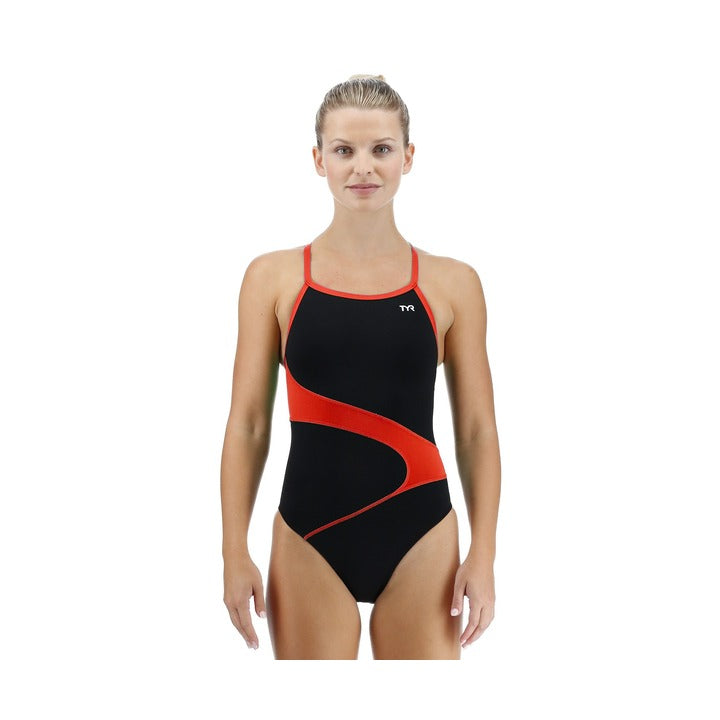 TYR Women's Vanguard Splice Durafast Elite Diamondfit One Piece Swimsuit    Tyr