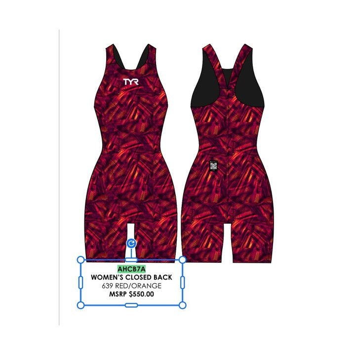 TYR Women's Avictor Closed Back One Piece Swimsuit - Helux    Tyr