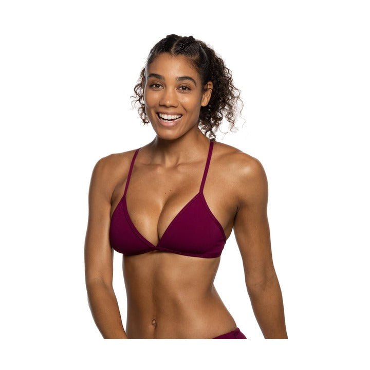 Jolyn Women's Triangle Solid Bikini Top    JOLYN
