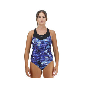 TYR Women's Fractal Durafast Elite Racerback Controlfit One Piece Swimsuit    Tyr