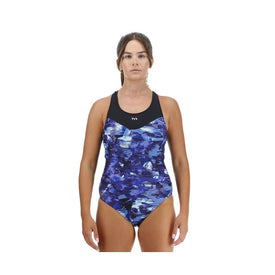 TYR Women's Fractal Durafast Elite Racerback Controlfit One Piece Swimsuit    Tyr