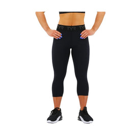 TYR Women's  Base Kinetic Mid-Rise Logo Leggings - Solid    Tyr