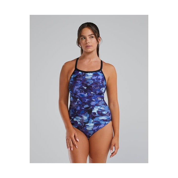 TYR Women's Fractal Durafast Elite Diamond Controlfit One Piece Swimsuit    Tyr