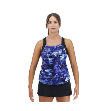 TYR Women's Fractal Durafast Elite Square Neck Tankini Top    Tyr