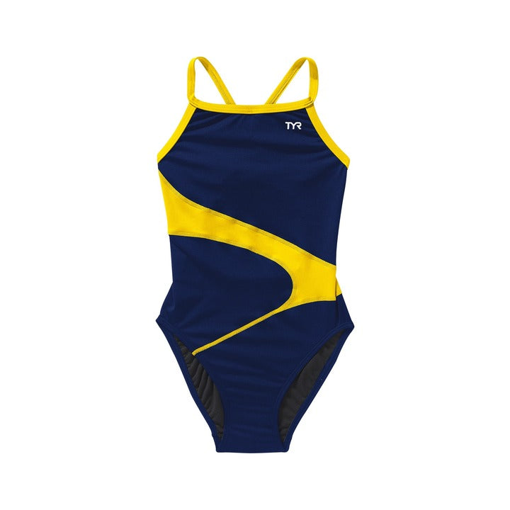 TYR Girls Vanguard Splice Durafast Elite Diamondfit One Piece Swimsuit    Tyr