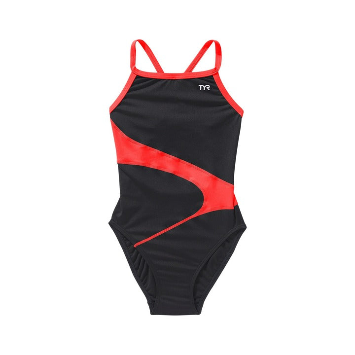 TYR Girls Vanguard Splice Durafast Elite Diamondfit One Piece Swimsuit    Tyr