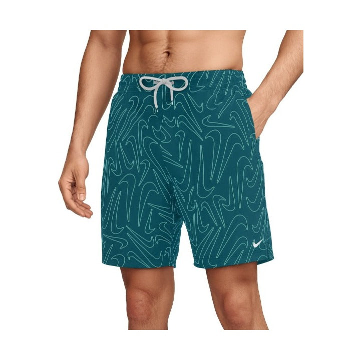 Nike Breaker Men's Tossed Swoosh 7 Inch Brief-Lined Volley Short    Nike