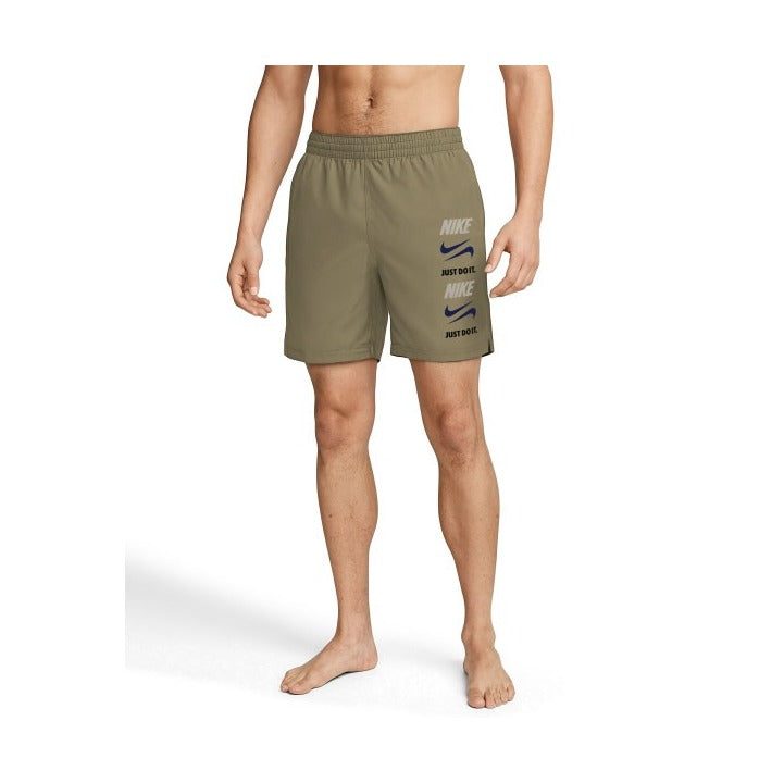 Nike Breaker Men's Breaker Stacked 7 Inch Brief-Lined Volley Short    Nike