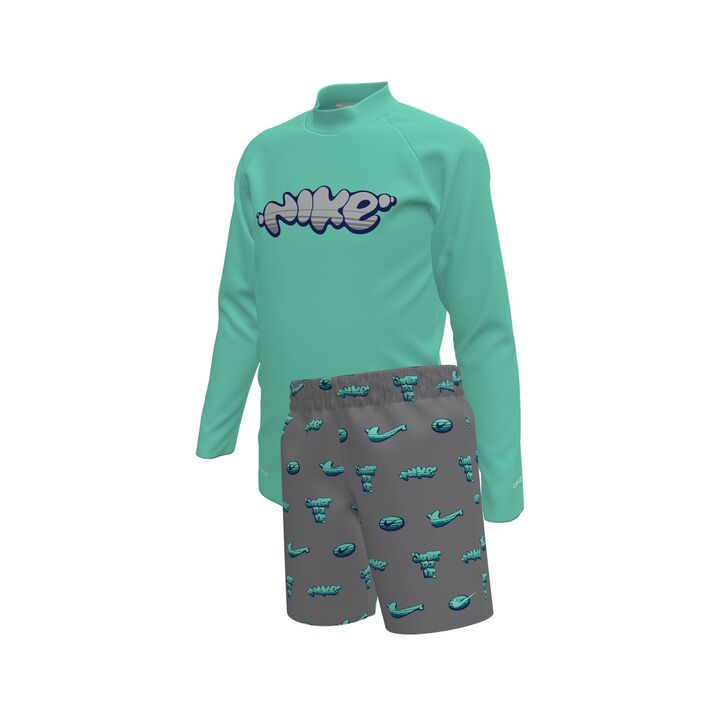 Nike Little Boys' Swim Long Sleeve Top & Short Set    Nike