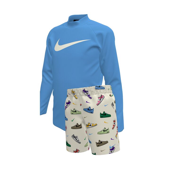 Nike Little Boys' Long Sleeve Swim Top & Short Set    Nike
