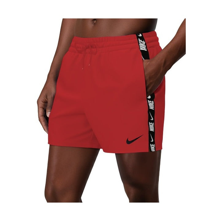 Nike Logo Tape Swim Breaker Men's 5 Inch Brief-Lined Volley Short    Nike