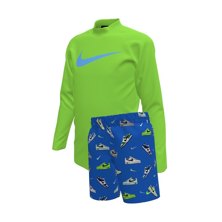 Nike Little Boys' Long Sleeve Swim Top & Short Set    Nike