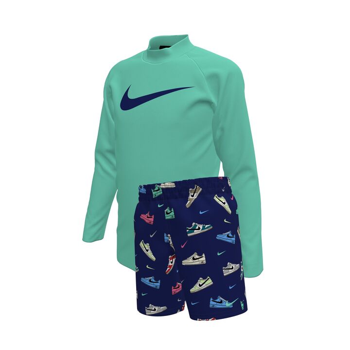 Nike Little Boys' Long Sleeve Swim Top & Short Set    Nike