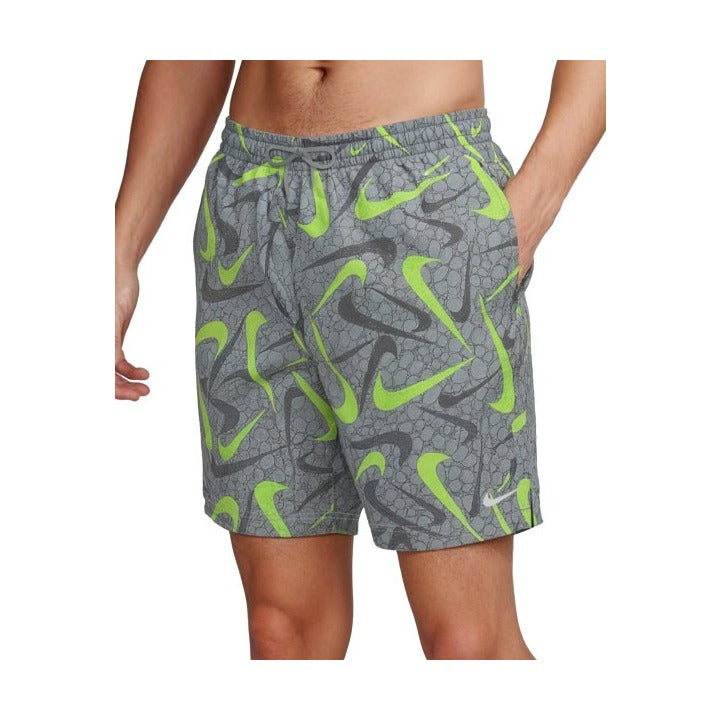 Nike Multi Print Swim Breaker Men's 7 Inch Brief-Lined Volley Short    Nike