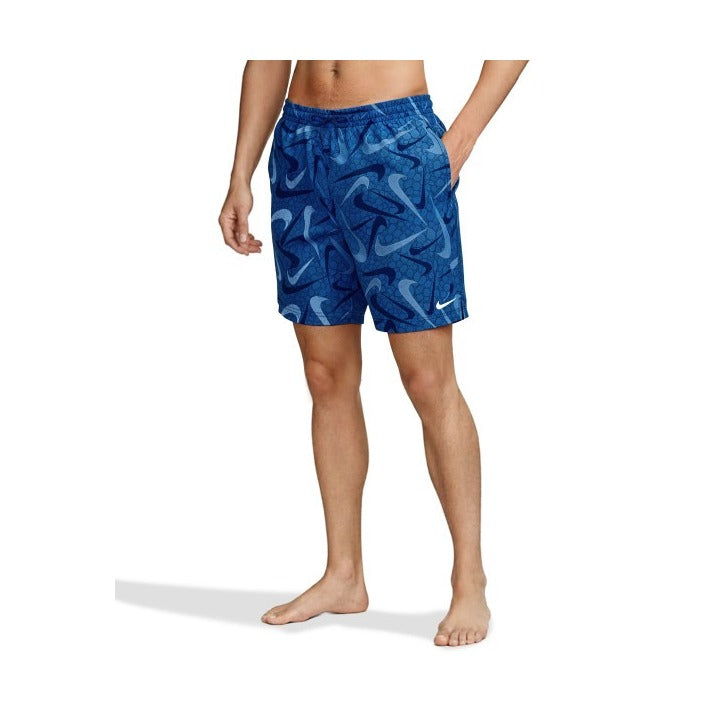 Nike Multi Print Swim Breaker Men's 7 Inch Brief-Lined Volley Short    Nike
