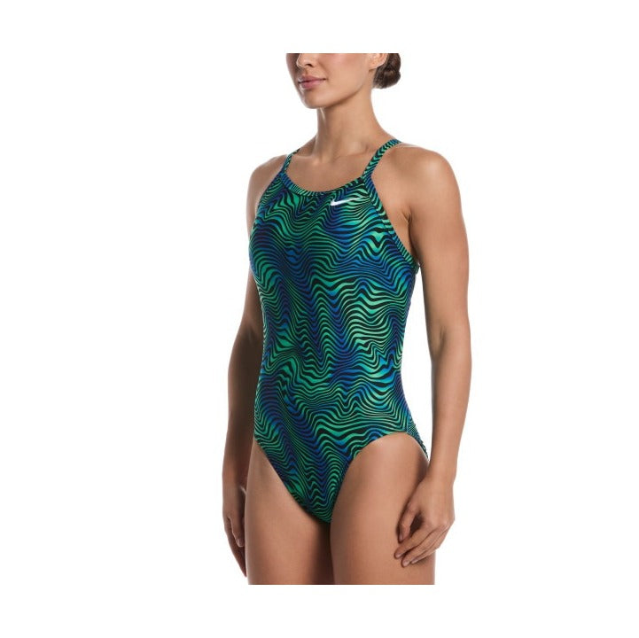 Nike HydraStrong Water Stripe Women's Racerback One Piece Swimsuit    Nike