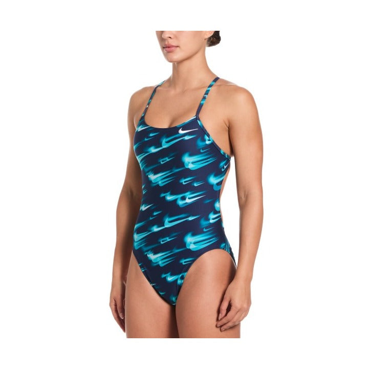 Nike HydraStrong Multi Print Women's Cutout One Piece Swimsuit    Nike
