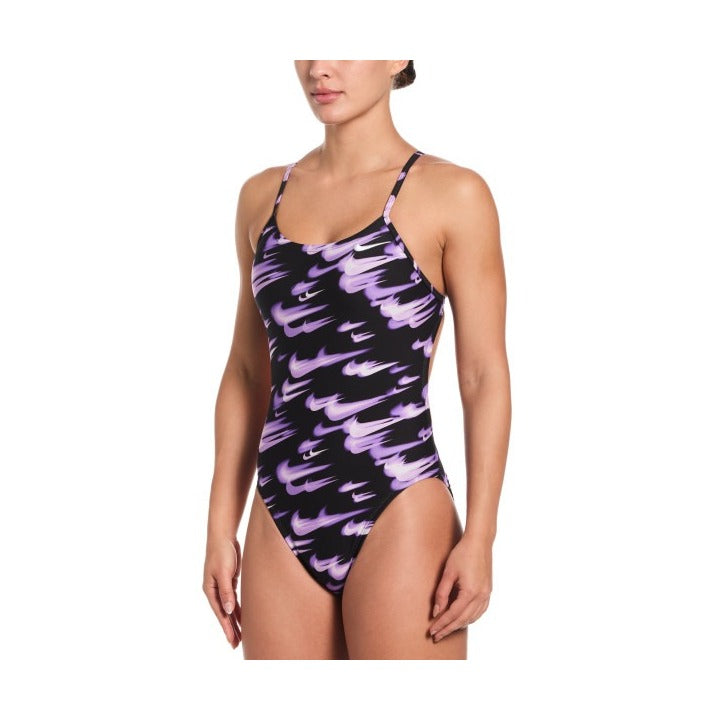 Nike HydraStrong Multi Print Women's Cutout One Piece Swimsuit    Nike