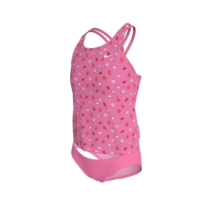 Nike Big Girls' Crafted Blooms Spiderback Tankini Swimsuit Set    Nike