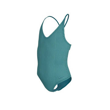 Nike Big Girls' Ocean Bound Ripple Ripple Texture Lace Up One Piece Swimsuit    Nike