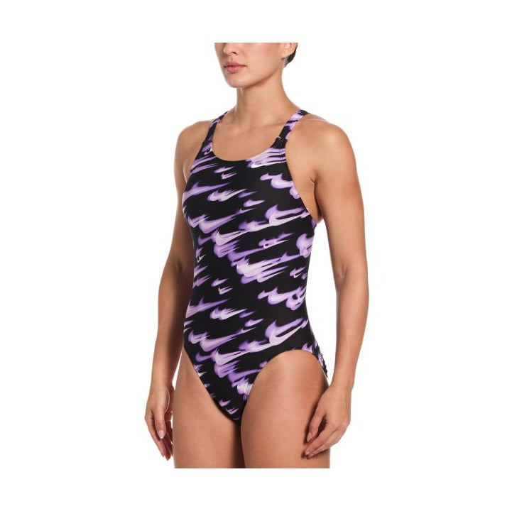 Nike Women's Hydrastrong Multi Print Fastback One Piece Swimsuit    Nike