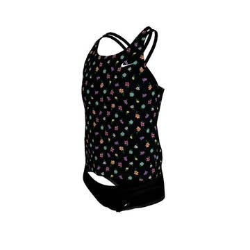 Nike Big Girls' Crafted Blooms Spiderback Tankini Swimsuit Set    Nike
