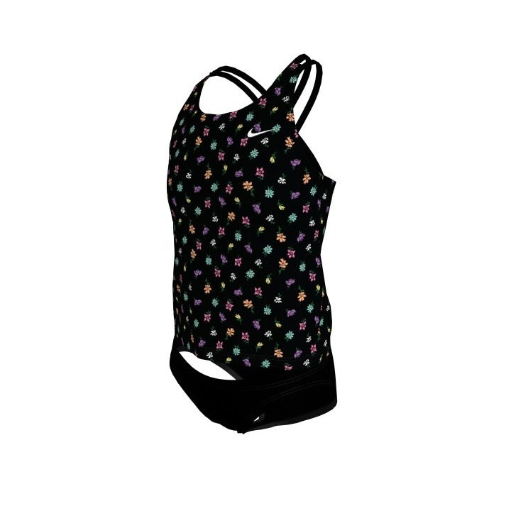 Nike Big Girls' Crafted Blooms Spiderback Tankini Swimsuit Set    Nike