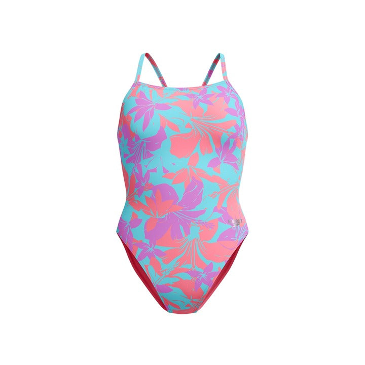 Speedo Women's Swimsuit Printed V-Back One Piece  One Piece Swimsuits  Speedo