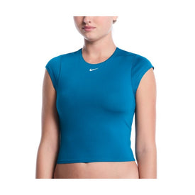 Nike Women's Effortless Essential Cap Sleeve Swim Top  Crop Top  Nike