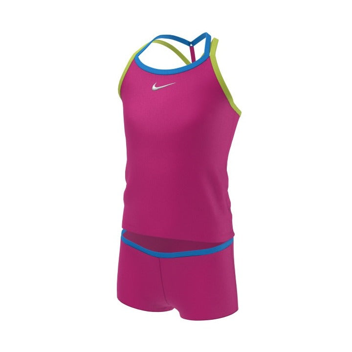 Nike Girls' Essential Essential T-Crossback Tankini Set  Girls Tankini  Nike