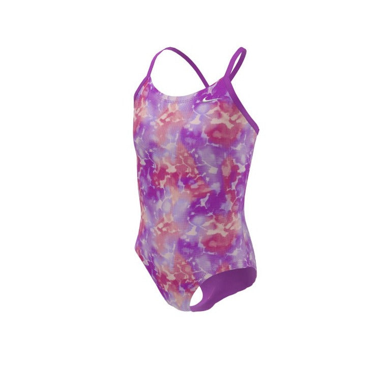 Nike Girls' Rainbow Cloud Dye Nike Rainbow Cloud Dye Crossback One Piece Swimsuit  Girls One Piece  Nike