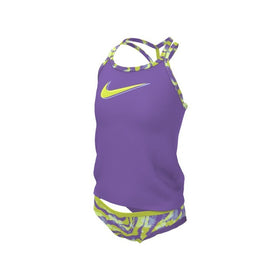 Nike Girls' Watercolor Nike Watercolor T-Crossback Tankini Set  Girls Bikini Set  Nike