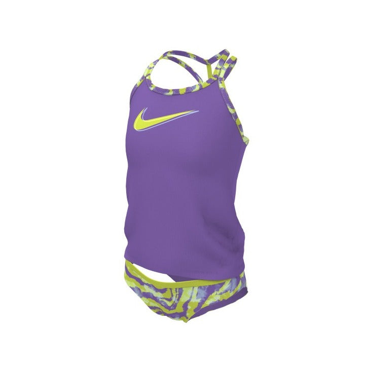 Nike Girls' Watercolor Nike Watercolor T-Crossback Tankini Set  Girls Bikini Set  Nike