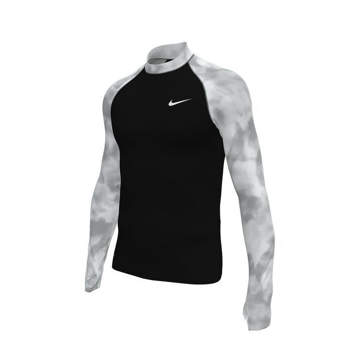 Nike Men's Swim Whitewater Long Sleeve Rashguard Top  Long Sleeve Rash Guard  Nike