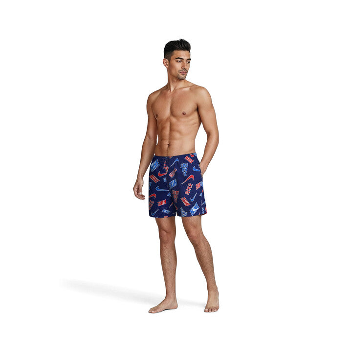 Nike Men's Swim Breaker Multi Print 5 Inch Brief-Lined Volley Short    Nike