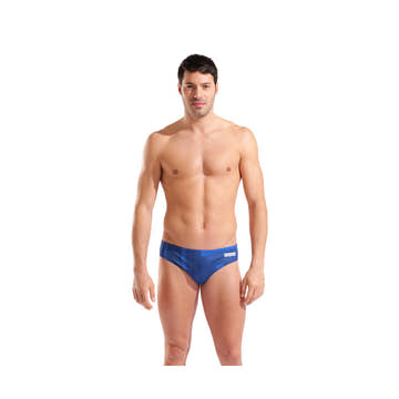 Arena Men's Grid Printed Front Lining Swim Brief
