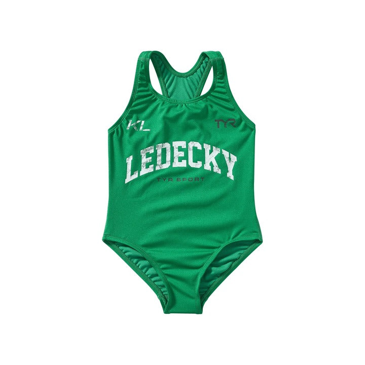 TYR Girl's Ella Durafast Elite Katie Ledecky Max Swimsuit – Chlorine-Proof Training Suit