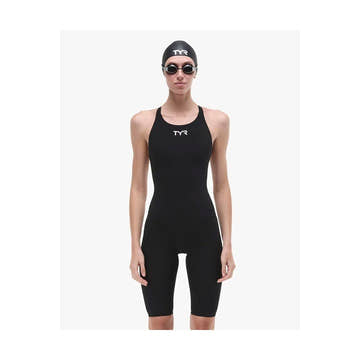 TYR Women's Solid Open Back Thresher Tech Suit