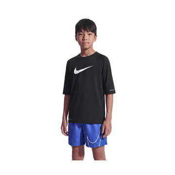 Nike Boys Swim Hydroguard Essential Big Kids Dri-FIT UV Short Sleeve Top    Nike