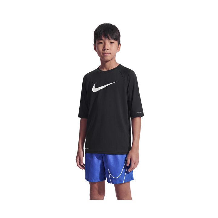 Nike Boys Swim Hydroguard Essential Big Kids Dri-FIT UV Short Sleeve Top    Nike