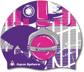 Aqua Sphere Headphones Silicone Swim Cap  Swim Caps  Aqua Sphere